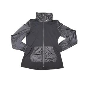 Under Armour Women's S Studio Essentials Jacket Black Polyester Pockets Full Zip